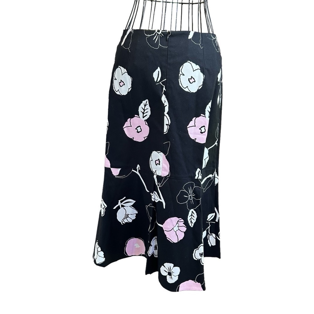 Vintage Pepita La Bambola A-Line Hip Hugger Stretch Floral Print Skirt NWT